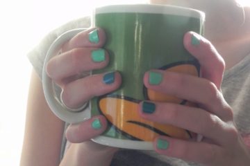 Accent nails: mint&blue