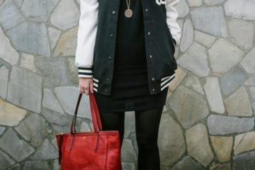 Lbd + varsity jacket