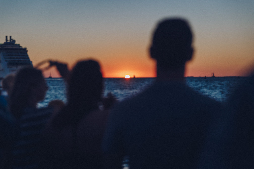 Il tramonto sul Golfo del Messico a Key West