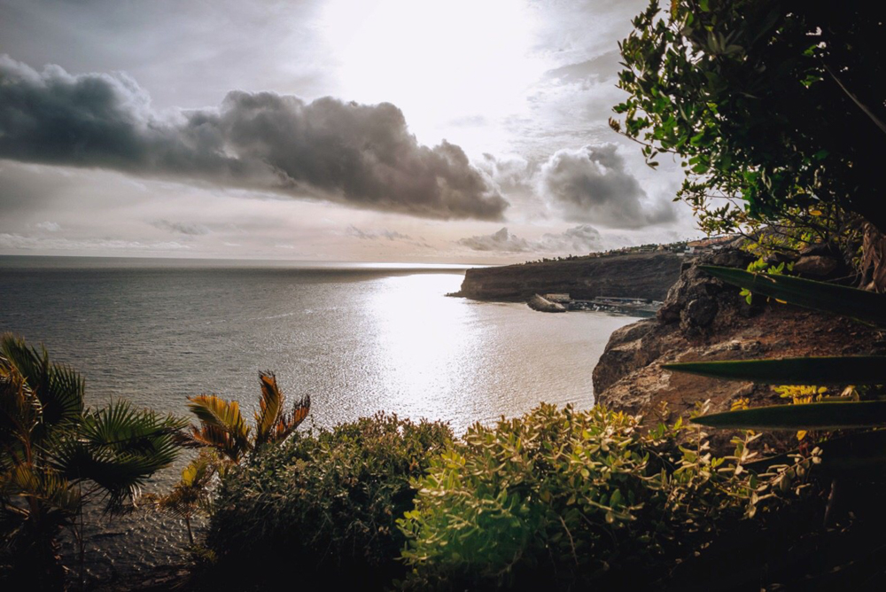 La vista dall'Hotel Jardin Tecina la Gomera