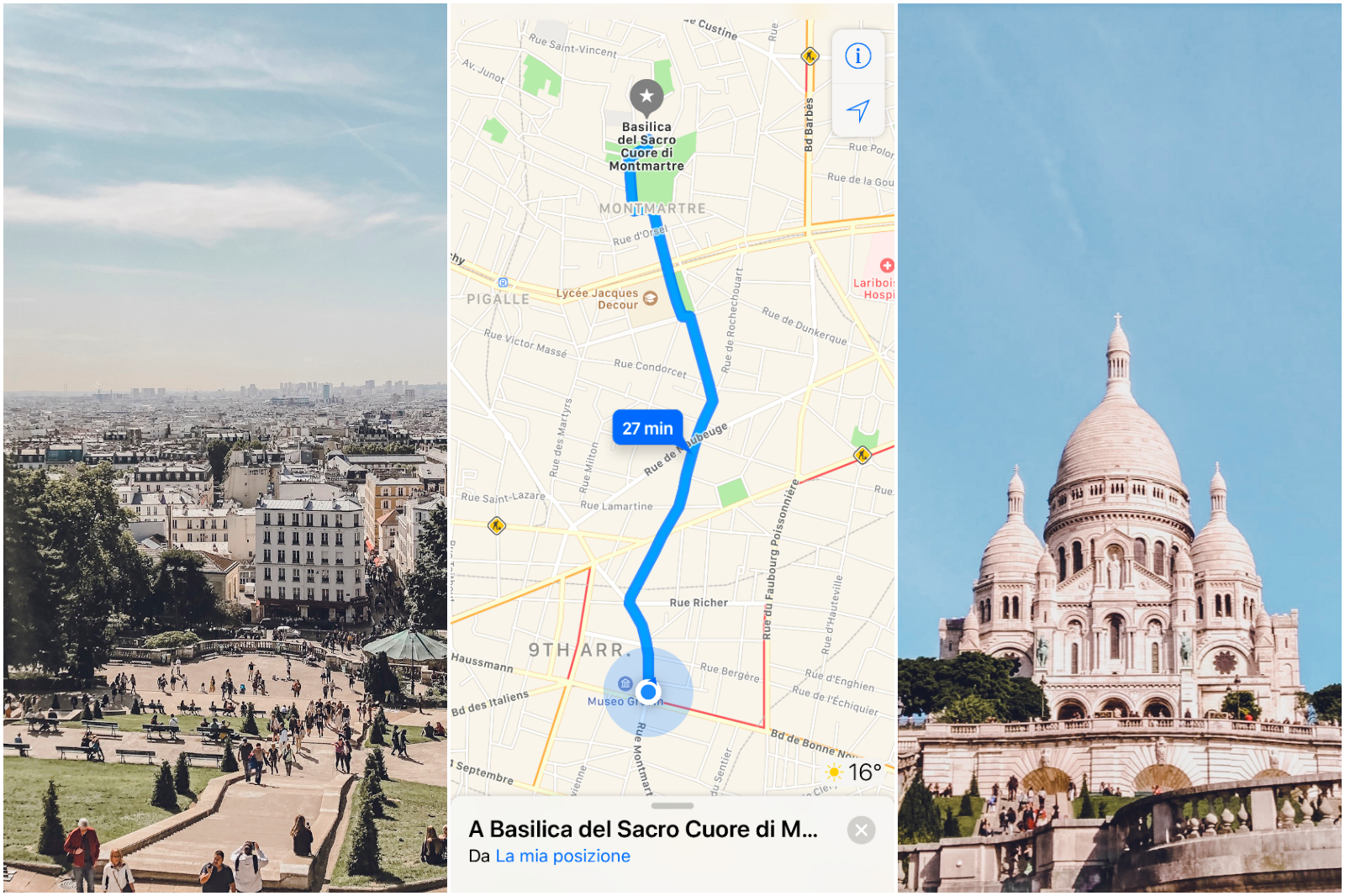 Itinerario a piedi Parigi